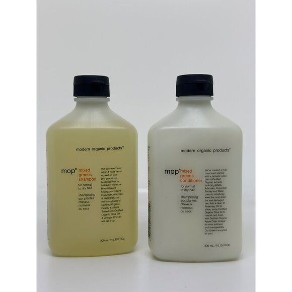NEW Mop Mixed Greens Shampoo & Conditioner Set Normal To Dry Hair 300ml Each